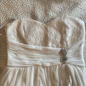 White strapless dress